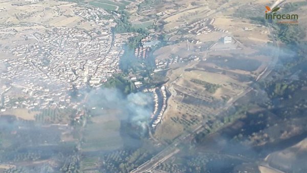 Baja a situación operativa nivel 1 el incendio en La Torre de Esteban Hambrán (Toledo) por evolución favorable