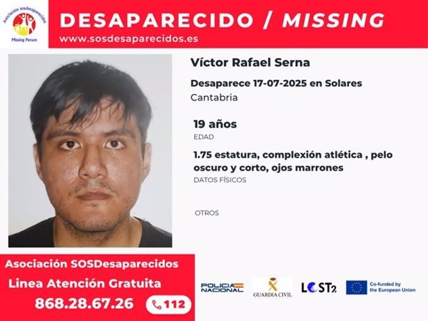 La Guardia Civil investiga la desaparición el pasado jueves de un joven que estaba de vacaciones en Cantabria