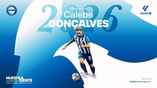 El brasileño Calebe Gonçalves jugará cedido en el Deportivo Alavés la próxima temporada