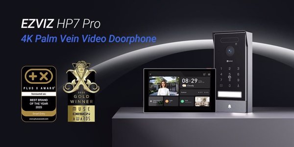 EZVIZ lanza el nuevo videoportero inteligente HP7 Pro 4K que permite acceder al hogar con la palma de la mano