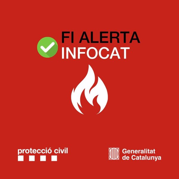 Cataluña desactiva la alerta Infocat pero mantiene el peligro muy alto por incendio en 6 comarcas