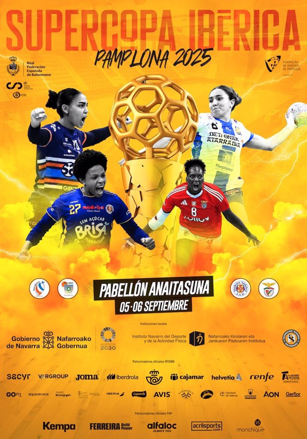 Pamplona acogerá la Supercopa Ibérica de balonmano femenino 2025