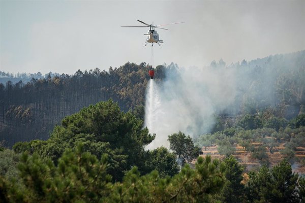 La evolución del fuego en Las Hurdes es 