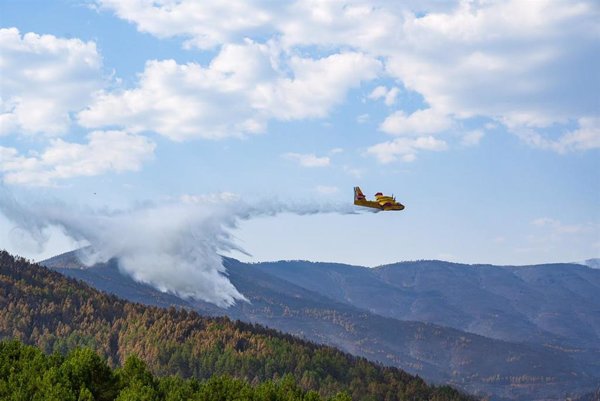 Consolidado el 80% del perímetro del incendio en Las Hurdes (Ávila), con Avellanar como la zona 