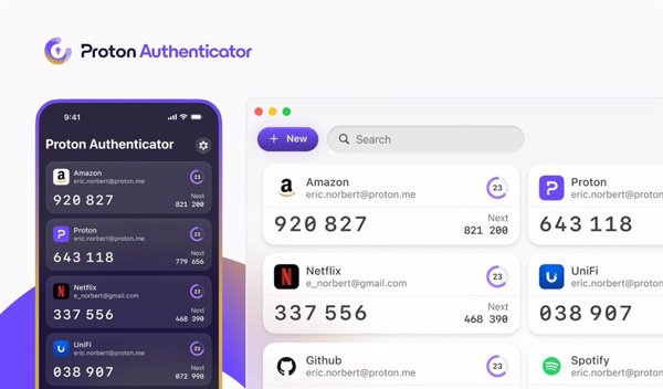 Proton presenta su aplicación de autenticación de dos factores, Proton Authenticator