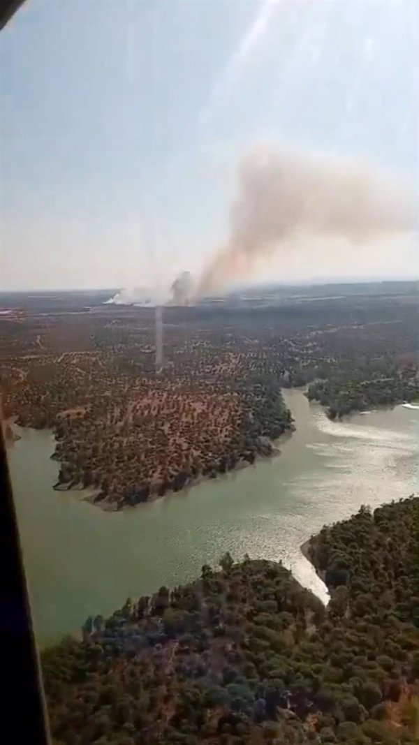 Estabilizado el incendio en el paraje de la Dehesa del Piorno en Lepe (Huelva)
