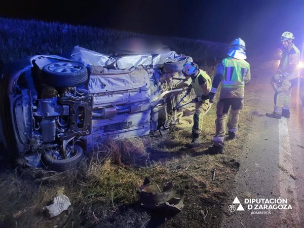 Seis heridos en un accidente de tráfico entre dos turismos a la altura de Ejea de los Caballeros (Zaragoza)