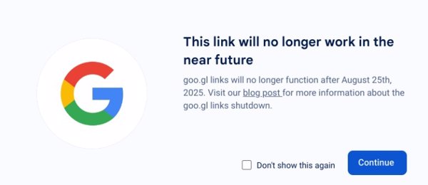 Google preservará los enlaces en uso activo generados con su acortador de URL