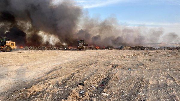 El incendio de la planta de residuos de Cuenca afecta a una superficie de 800 metros cuadrados