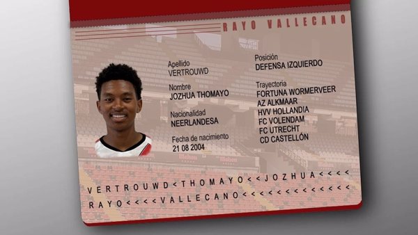 El Rayo Vallecano refuerza su defensa con el neerlandés Jozhua Vertrouwd