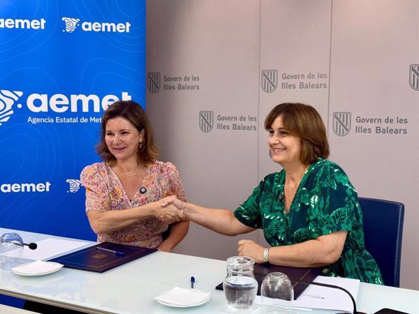 Baleares y Aemet firman un convenio de colaboración para favorecer la respuesta ante fenómenos meteorológicos adversos