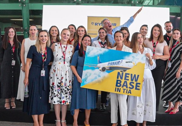 Ryanair abrirá una nueva base en Tirana (Albania) para el verano de 2025 con una inversión de 257 millones