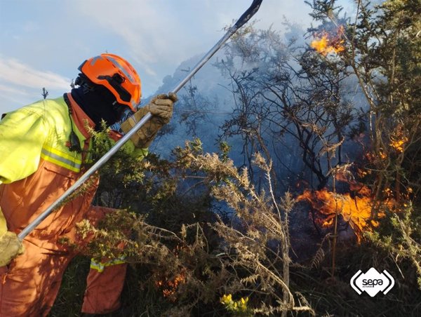 Asturias mantiene cuatro incendios activos y otros cuatro controlados