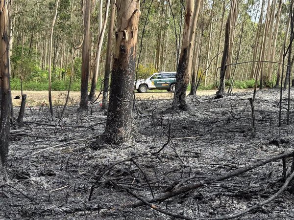 Investigado el presunto autor de un incendio forestal en Lousame (A Coruña)