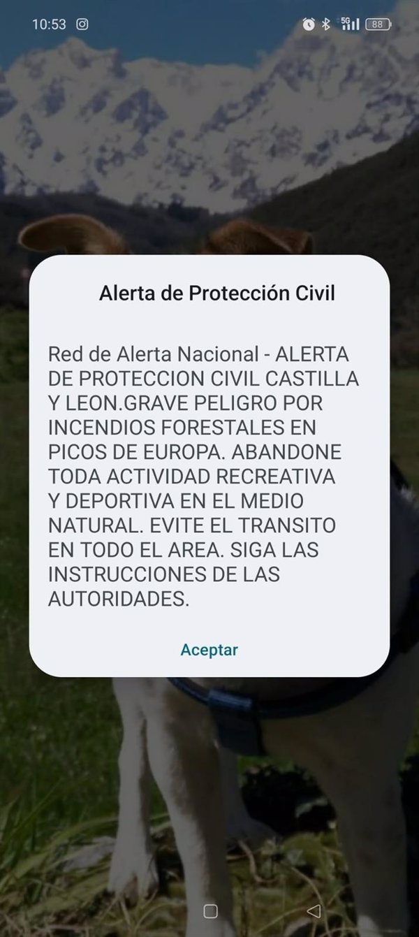 CyL, Asturias y Cantabria envían una alerta para suspender la actividad en Picos de Europa por los incendios