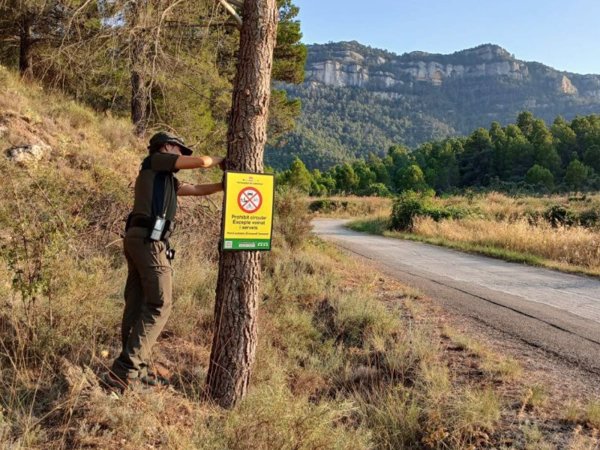 Se mantiene el cierre de 9 espacios naturales en Cataluña para este lunes por riesgo de incendios