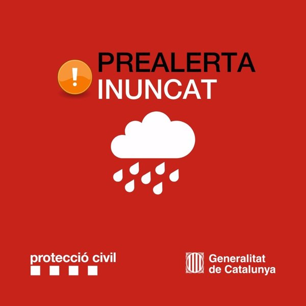 Protección Civil activa el Inuncat en fase de prealerta por lluvias en el oeste de Cataluña