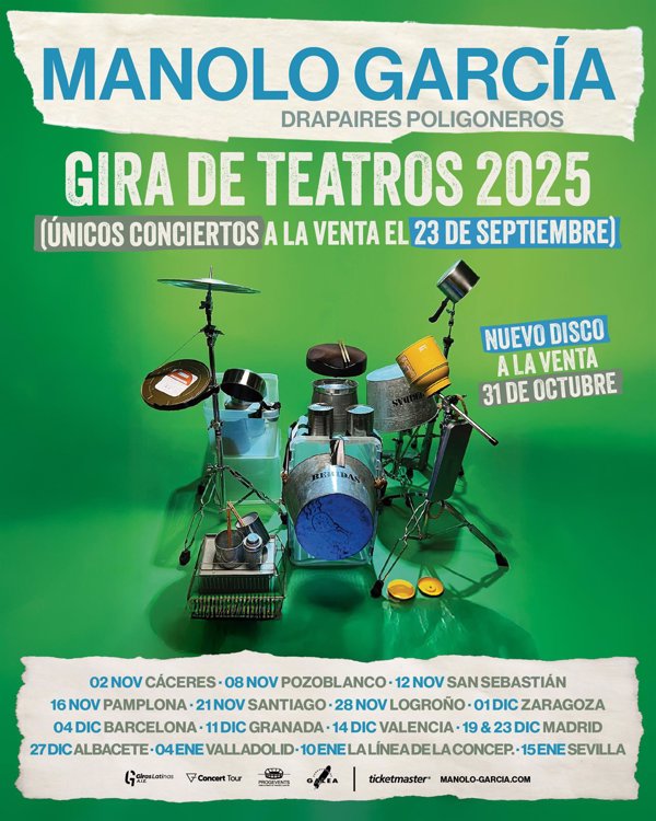 Manolo García hará una gira por España a finales de 2025 para presentar su décimo disco en solitario