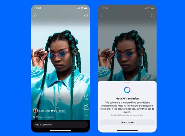 Meta AI ahora también dobla a otro idioma a los creadores de contenido en sus vídeos