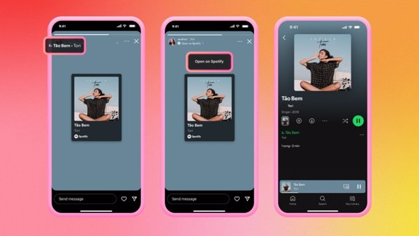 Ahora se pueden compartir en las notas de Instagram las canciones de Spotify que se esuchan en tiempo real