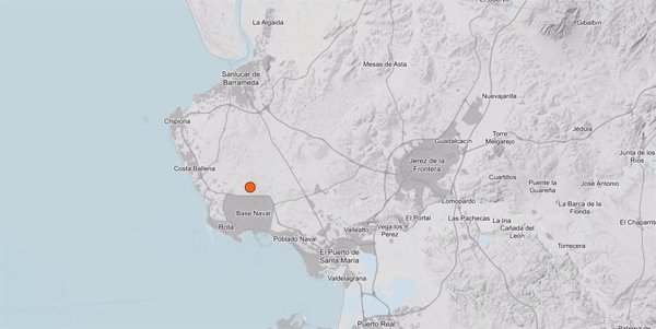 Registrado un terremoto de magnitud 3,4 en Rota (Cádiz) en la noche de este viernes sin daños ni heridos