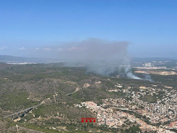 Sucesos. Los Bomberos estabilizan un incendio de vegetación forestal en Roda de Berà (Tarragona)