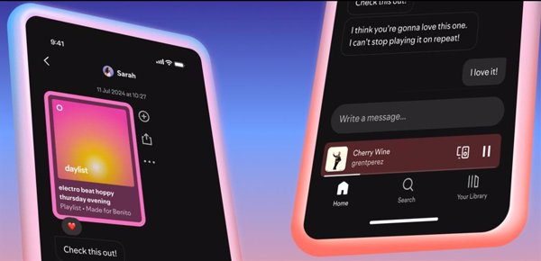 Spotify añade mensajes directos a su aplicación para compartir música y pódcast con otros usuarios