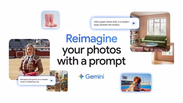 Gemini mejora la edición de imágenes con Gemini 2.5 Flash Image, que permite combinar varias imágenes de forma coherente